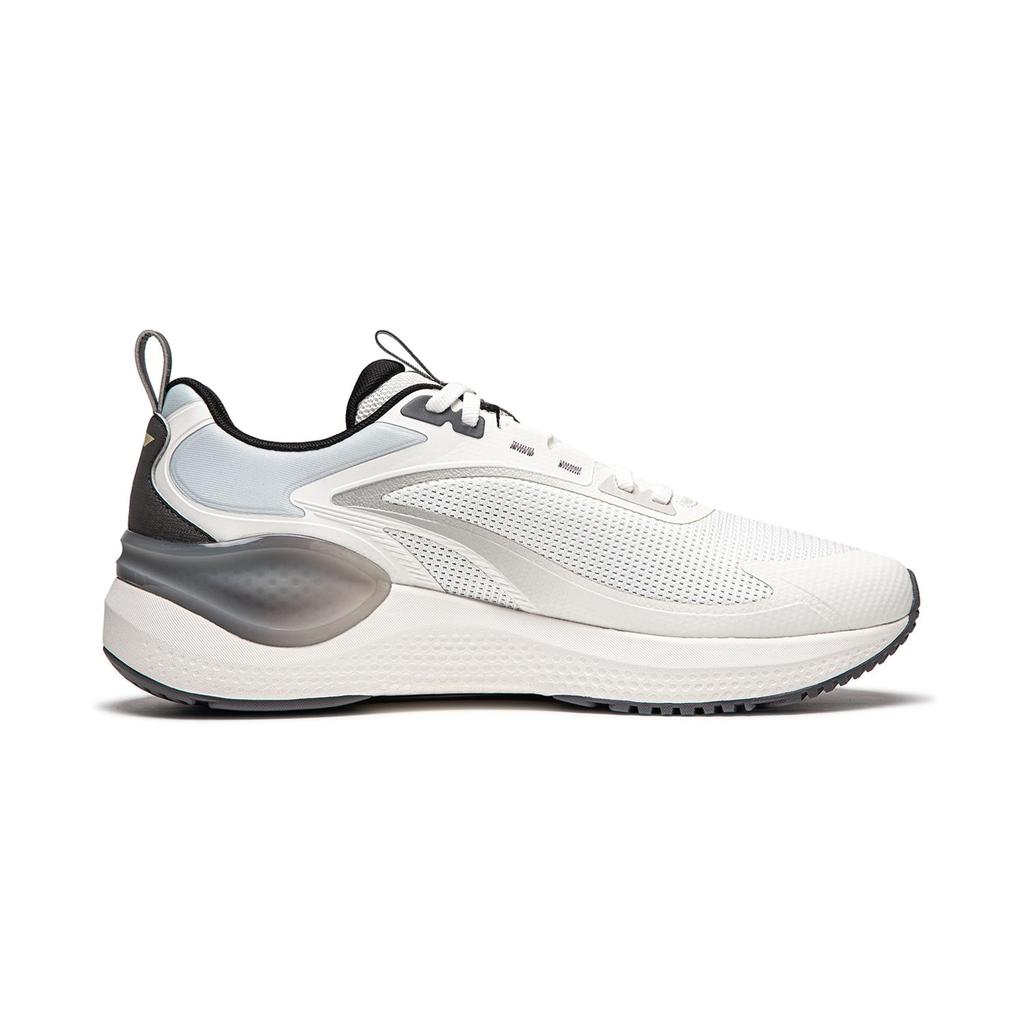 Li Ning Eazgo V2 Cushioning, Wear Resistant Low top Casual Running Shoes Men's White Gray ARSU001-1