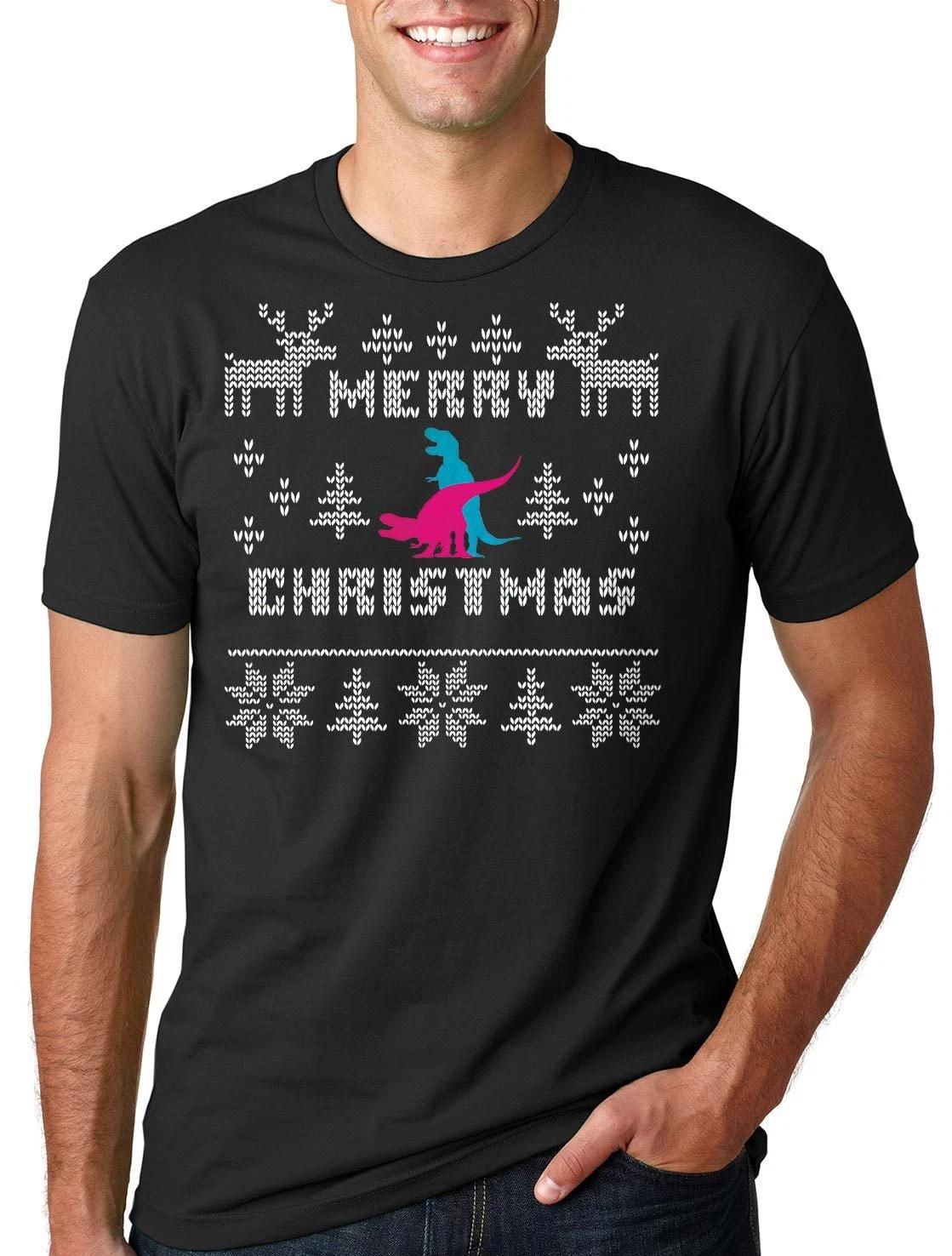 Christmas Dinosaur T-T-shirt Tee T-shirt Funny Christmas Tee T-shirt Dinosaur Tee S