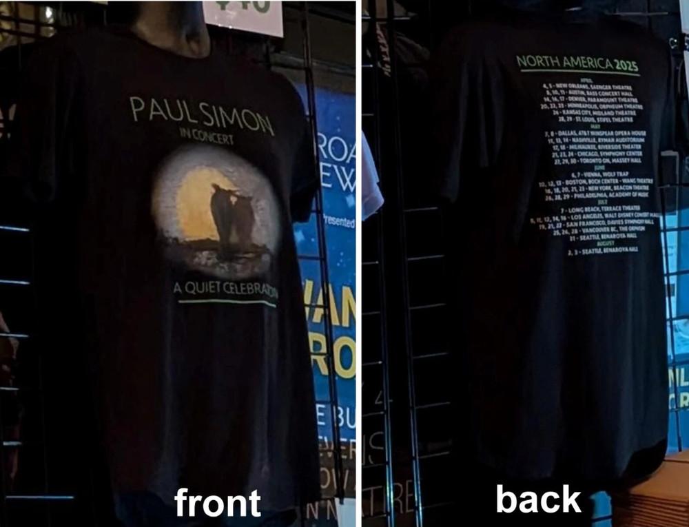

PAUL SIMON In Concert A Quiet Celebration 2025 North America Tshirt size S5XL Unisex T-Shirt XXXL