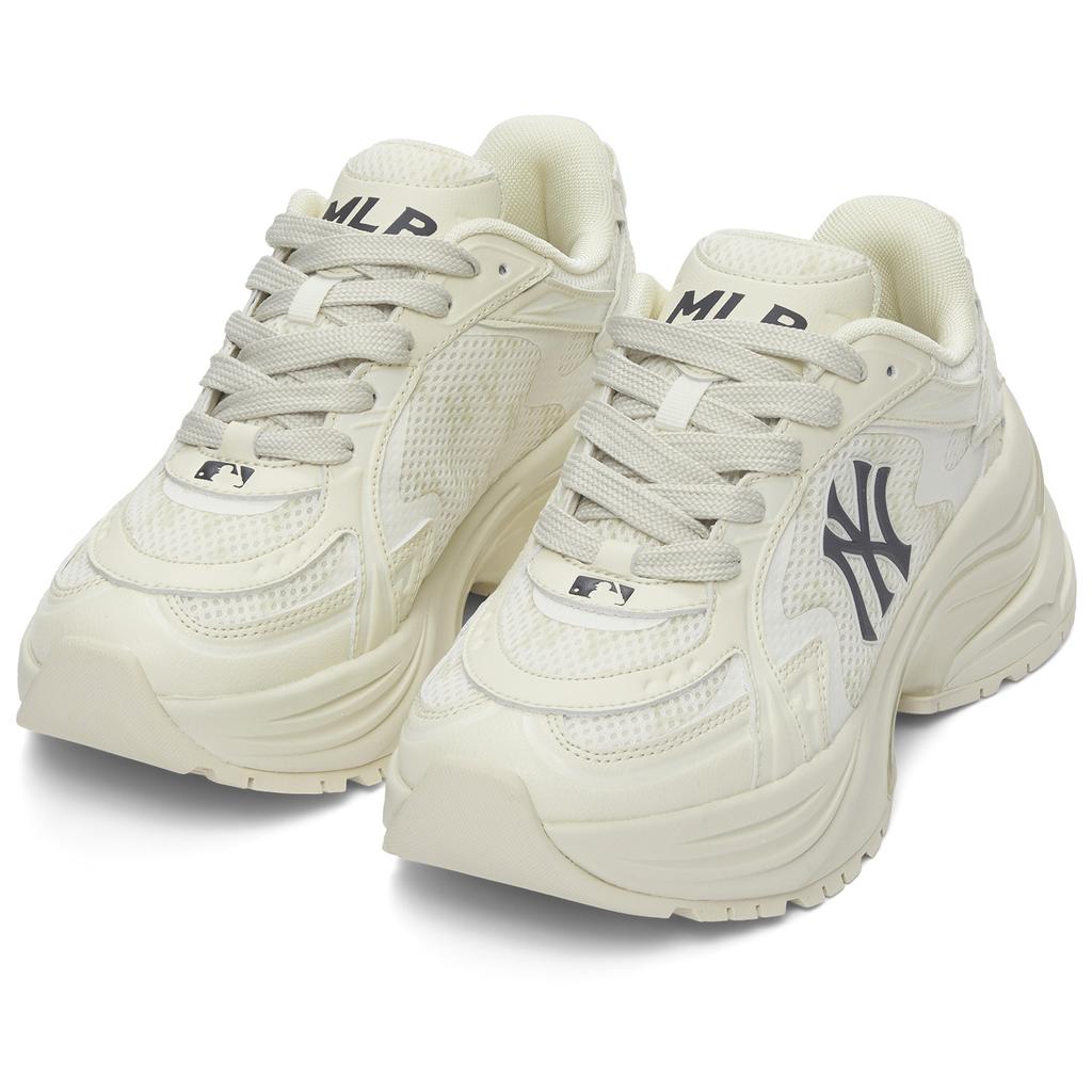 New MLB Curve Runner Anti-Slip Wear-Resistant Low-Top Casual Shoes Unisex Beige 3ARNSPL5N-50BGL