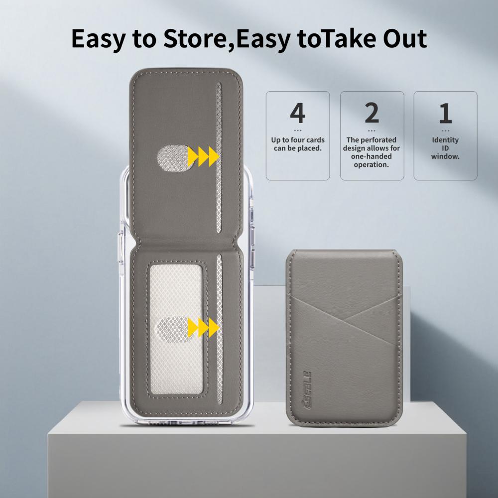 Luxury Leather For Magsafe Magnetic Wallet Slot Card Holder Phone Stand For iPhone 17 Pro Max 16 15 14 Bank ID Card Bag Cover