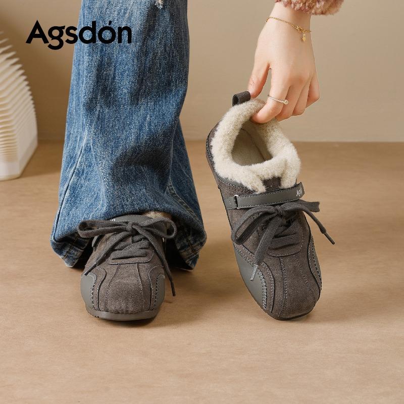 Fleece German Training Shoes Women's New Winter Platform Plush Snow Boots Forrest Gump Sports Cotton Shoes