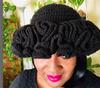 Handmade Knit Bucket Hat for Woman Weaving Ruffled Brim Bucket Hat Adult Teens Winter Cycling Fisherman Hat