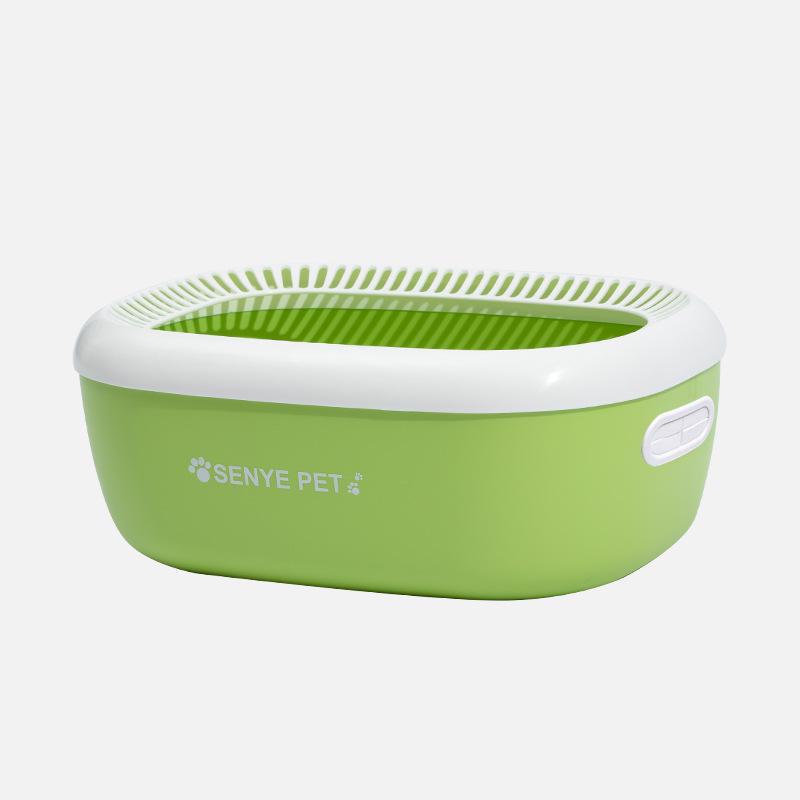 Senye Extra Large Splash-Proof Semi-Enclosed Cat Litter Box with Deodorant
