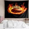 1PC Basketball Crown Fire Sport K-pop music group Tapestry Accessories for Bedroom,Livingroom, dormitory Room Wall Decor Fan Birthday Gifts