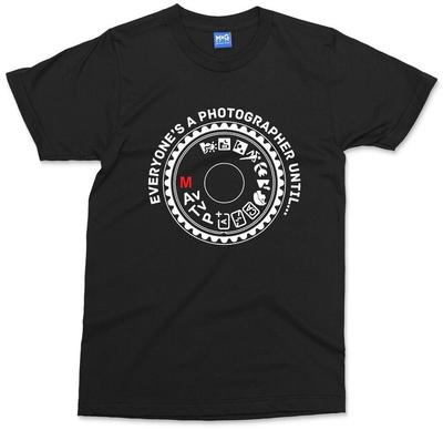 Śmieszny T-shirt Fotograficzny Vintage Aparat Manualny Hobby Koszulka Prezent dla Fotografa Top