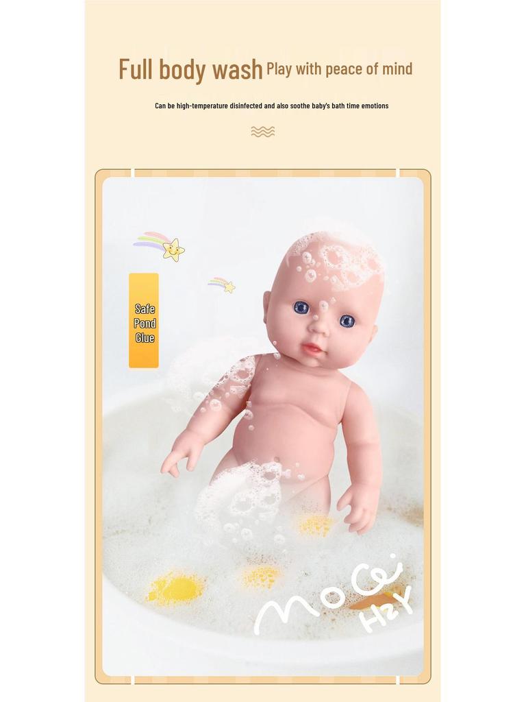 30cm Reborn Baby Girl Doll - Soft Vinyl Soothing Toy for Children