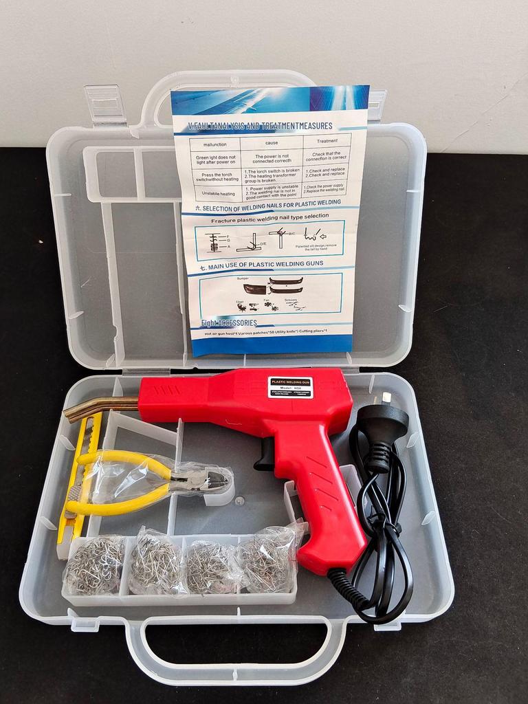 Bestseller Kunststoffreparatur-Schweißset: Stoßstangen-Reparaturpistole, Nägel, Stäbe & Heißschmelzwerkzeug