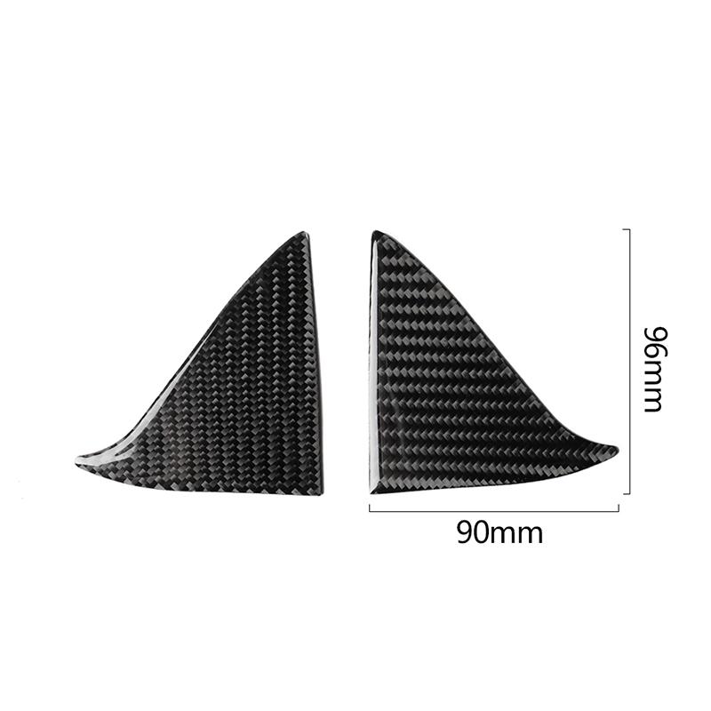 For Mazda 3 Axela 2017 -2018 2 PCS Real Carbon Fiber Door Window Conner Cover Sticker Trim Car Interior