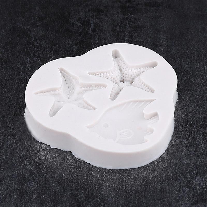 Sea Animal Mold Diy Seahorse Sea Star Shell Silicone Mold Cake Decoration