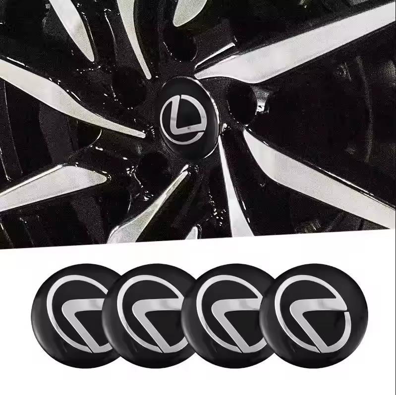 

4Pcs 56MM Car Wheel Center Hub Cap Emblem Stickers for Lexus IS250 IS200 CT200h GS300 LS430 RX450h LX570 IS300 ES - Rim Cover