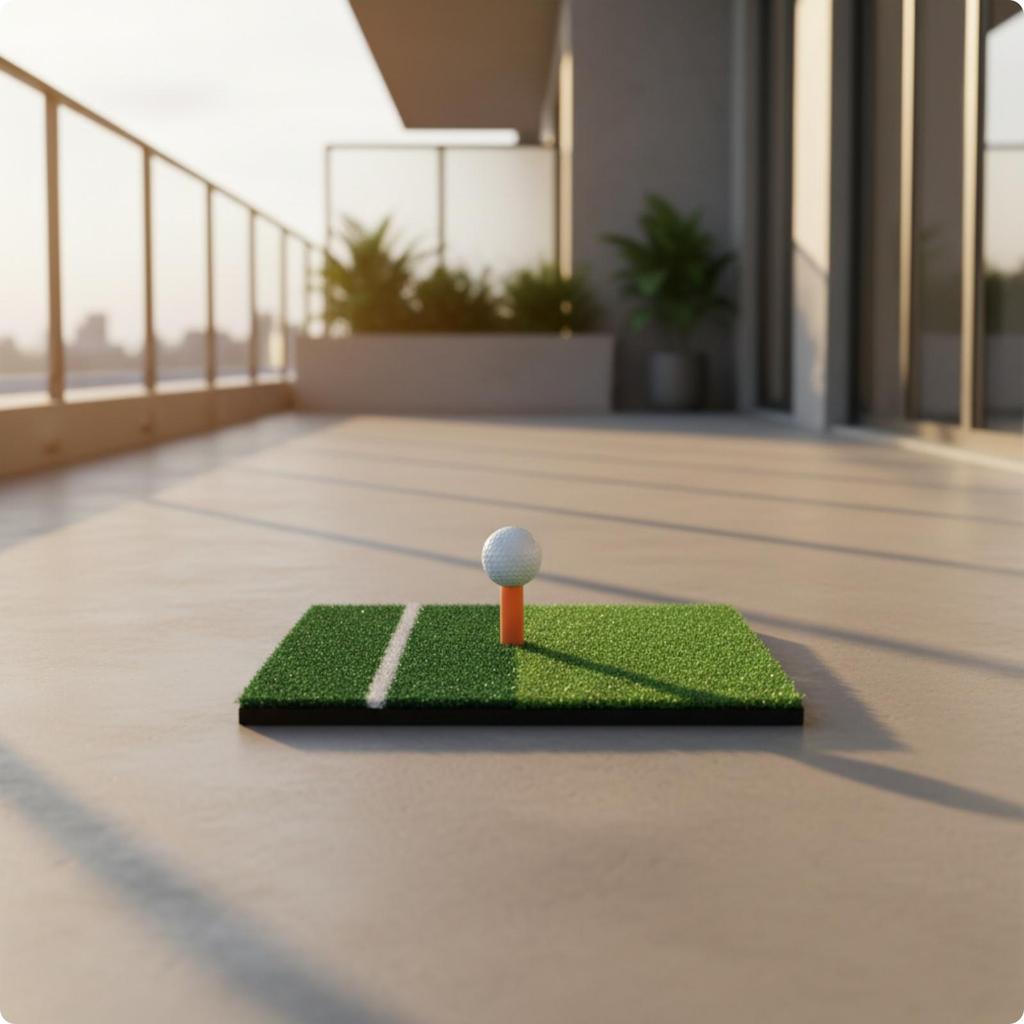 Square Golf Practice Hitting Mat Indoor Outdoor with Alignment