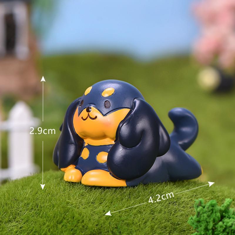 Cute Resin Bichon Frise Dog Statue Ideal For Succulent Planter Decorations And Crafts