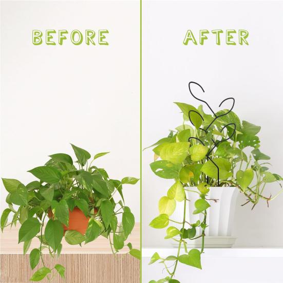 Leaf Shape Garden Trellis Metal Coated Stake Trellis Planter Plant Support Stake