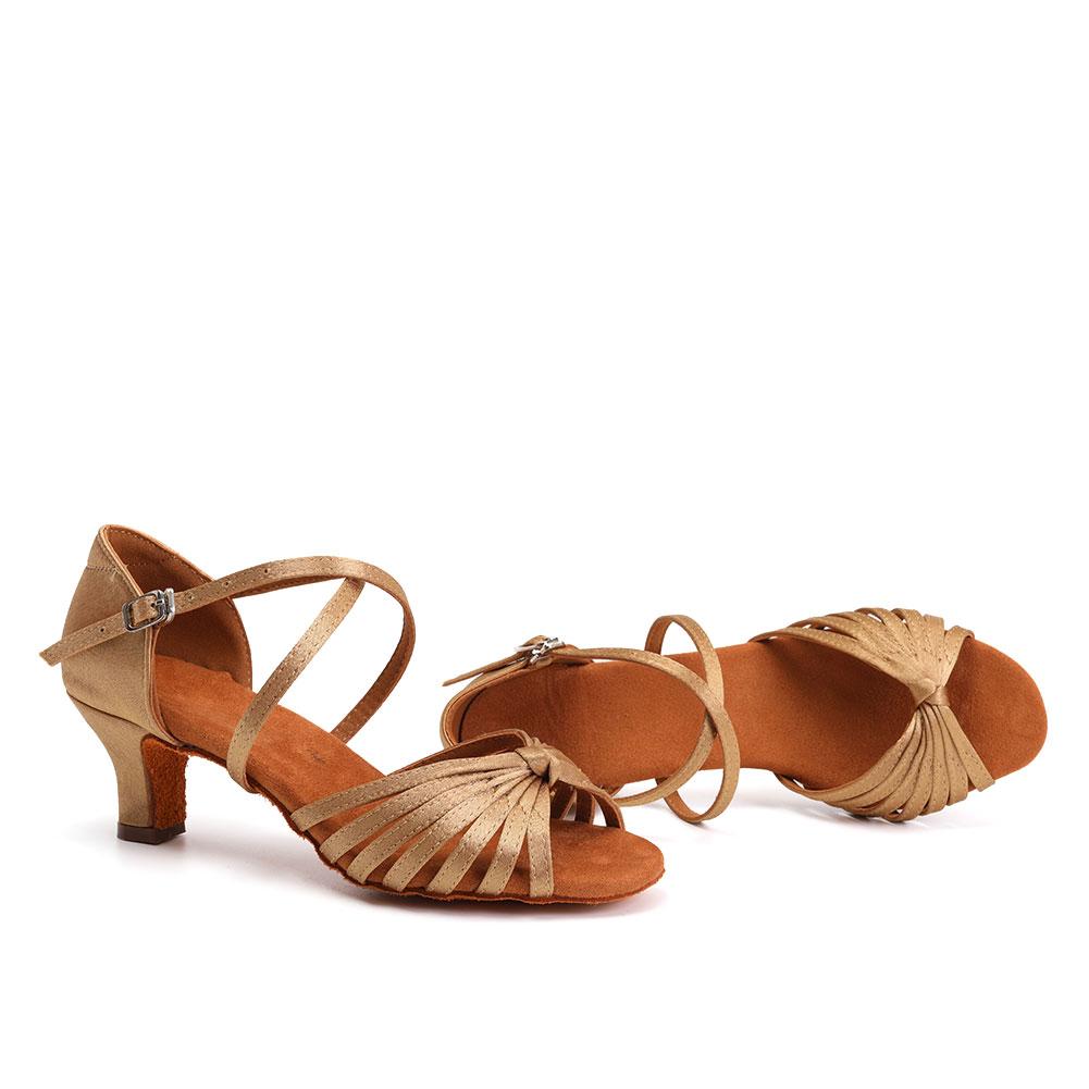 Women Girls Latin Dance Shoes Mid-Heel 5CM Ballroom Dancing Shoes Salsa Tango Soft Sole Indoor Shoes