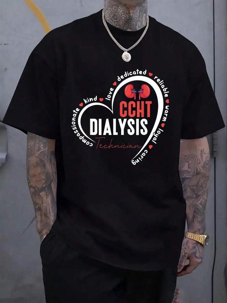 100% Katoen CCHT Dialyse Technicus Dialyse Expert Dialyse Verpleegkundige T-shirt Dames Heren Grafisch T-shirt