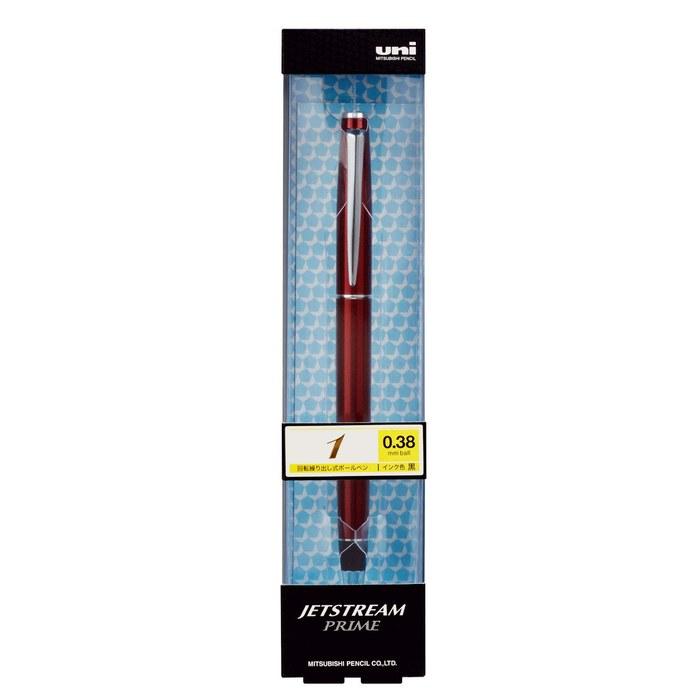 Mitsubishi Pencil Jetstream Prime Oil-Based Ballpoint Pen, Rotary Lead, 0.38mm, Dark Bordeaux, SXK300038D.65