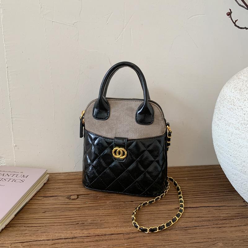 Rhombus Chain Bag Women's 2025 New Trendy Fashion High Sense Portable Shoulder Bag Versatile Messenger Bag