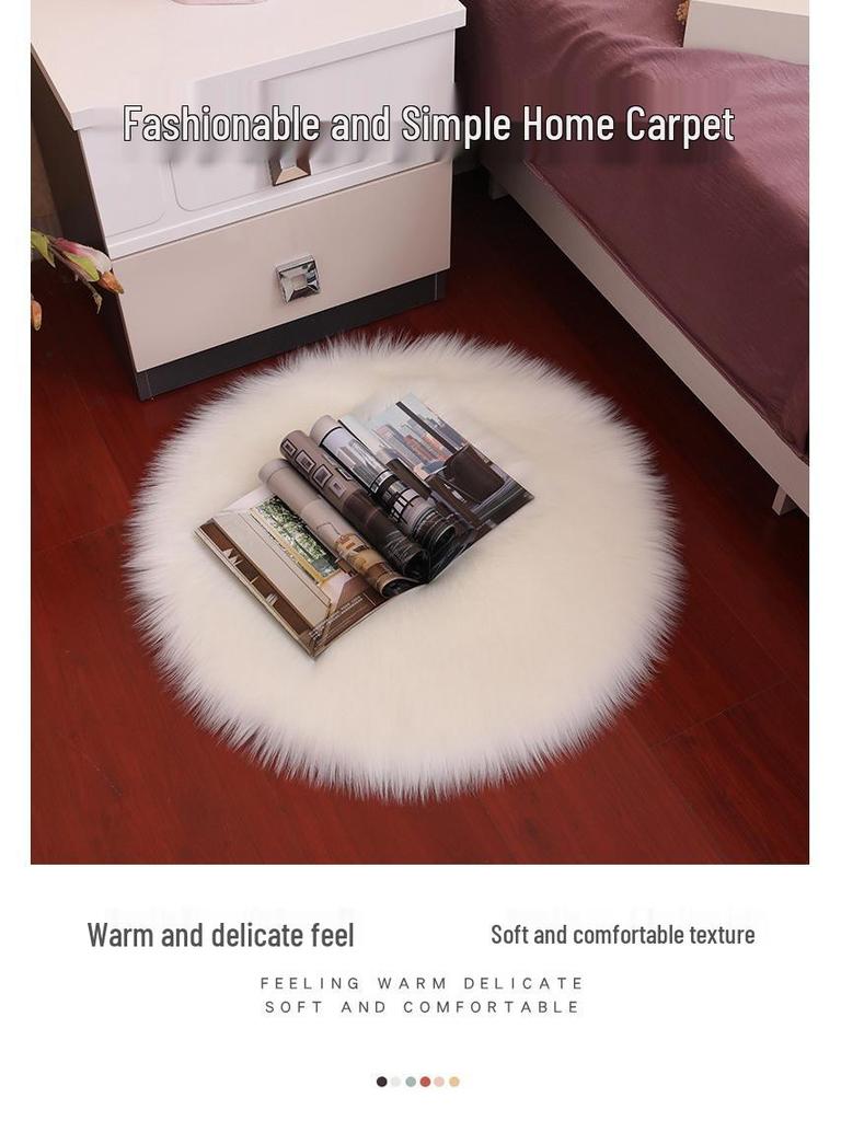 Dlouhosrstý plyšový koberec se švestkovými květy pro obývací pokoj, konferenční stolek nebo pohovku.