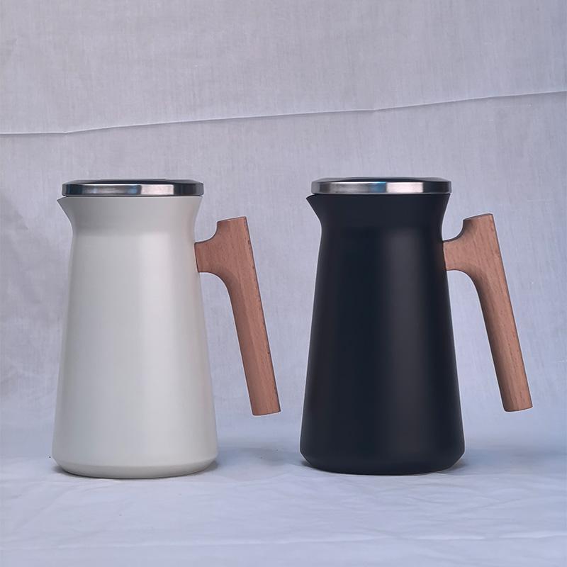 Vacuum Travel Pot 1000ml Ice Bucket 18/8 Stainless Steel 1000ml Vacuum Flask 18/8 Stainless Steel Silver Sandy 1000ml