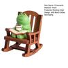 Unique Rocking Chair Design Decorate Compact Funny Frog Sculpture Desktop Decoration Home Supplies Miniature Frog Figurines