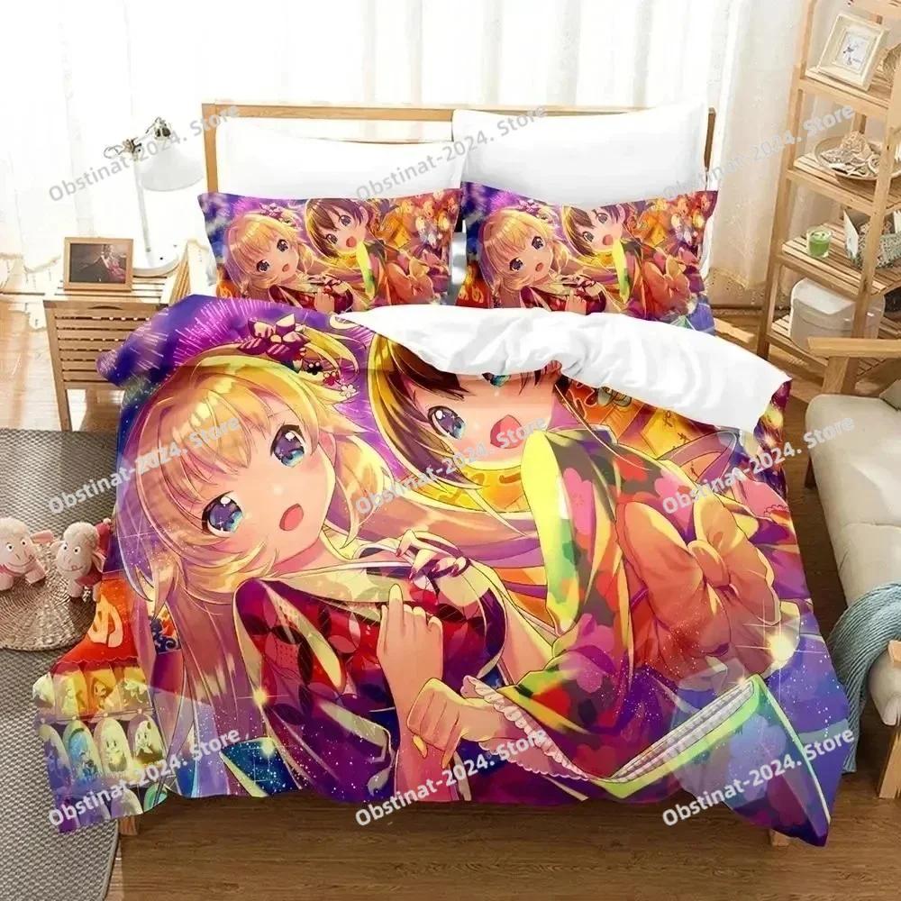 Anime Akai Hato Beding Set Printed Bed Linen Set With Pilowcase Bed Soft Duvet Cover Soft Single Double Quen Super King-Sized Dimensionsd Dimensions