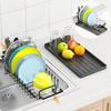 Mamakura Dish For For Single With Cutlery Adjustable Expandable Type with Black Drainer, 3-way, Expandable, Slim, Kitchen, Space-saving, Living,