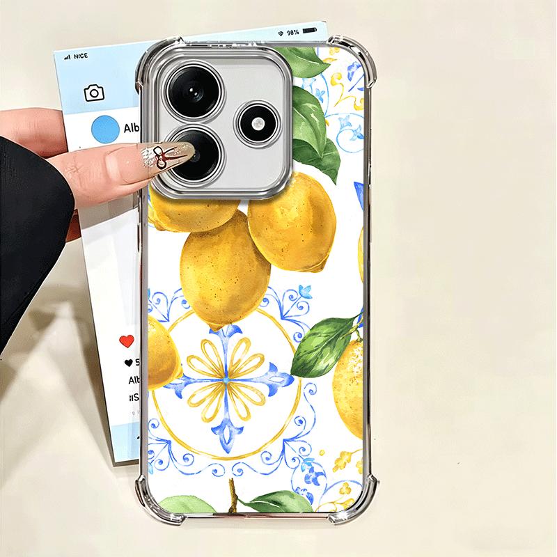 Summer Fruits Lemon Soft Phone Case For Xiaomi Poco X7 X8 Pro Max X6 X5 X3 F8 Ultra F7 M8 M7 M5S Redmi 15C 15A 15 14C 13C 12C 13