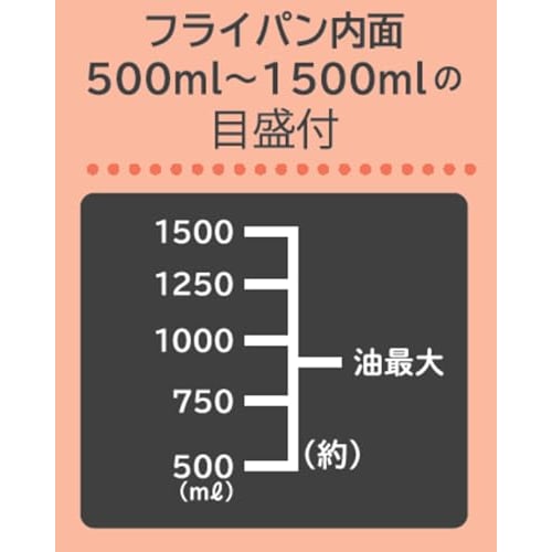 Pearl Metal Frying Pan, 22cm, 2.3L, with Graduations, Fluoropolymer Coating, Induction and Gas Compatible, Deep Frying Pan with Glass Lid, Green, HC-8