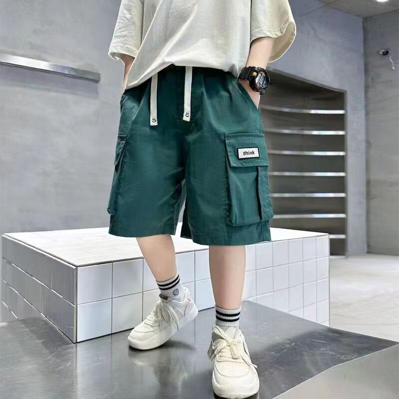 Boys Summer Cargo Shorts, Lightweight Mid-Length 2025 140 cm
