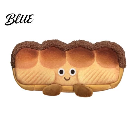 Soft Fabric Pencil Pouch Cute Bread Case Plush Large Capacity Pen Pouch A