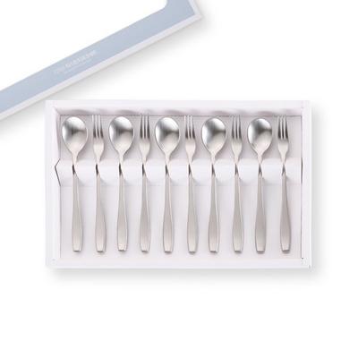 Sammi Spoon Basic Matte Teaspoon 5p + Fruit Fork 5p Set, 1 Set, Korean Popular Tableware