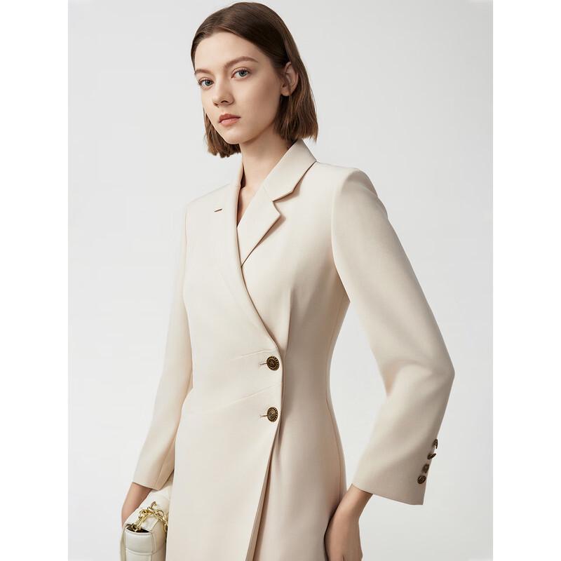 Women's Elegant Long-Sleeve Blazer Dress