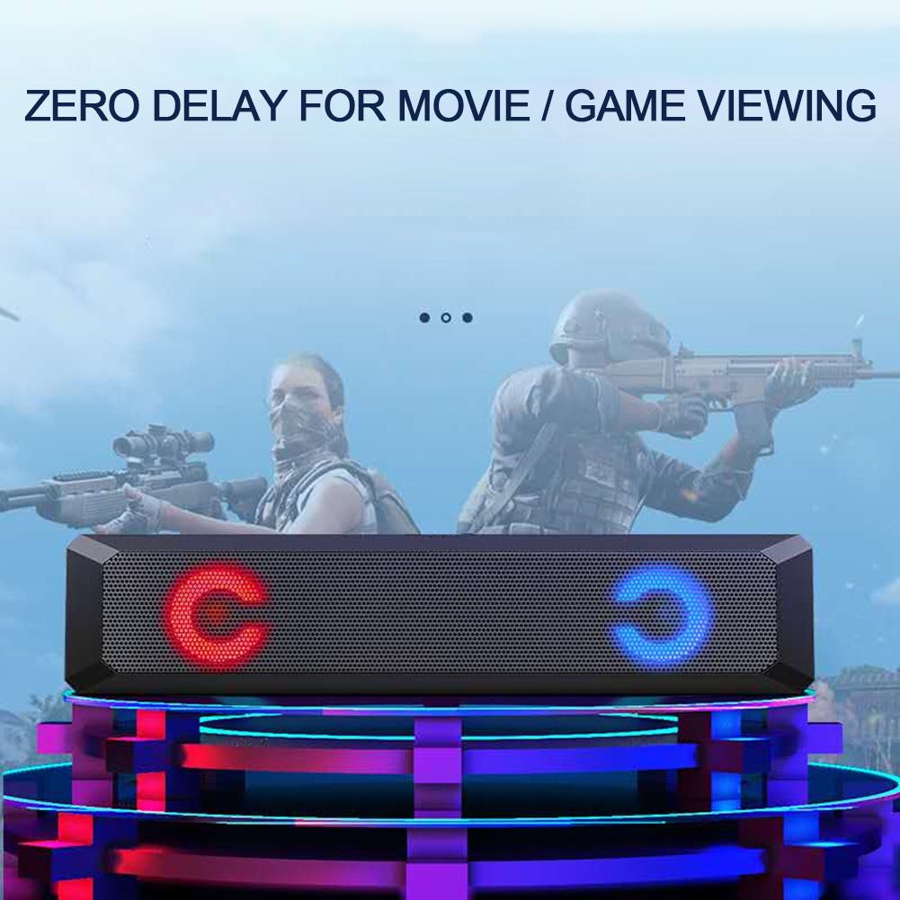 A4 6W RGB USB cu fir Difuzor puternic pentru computer Bară Stereo Subwoofer Difuzor bas Cutie de sunet surround pentru PC Teatru TV Difuzor