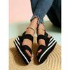 Women's Thick-Soled Wedge Slide Sandals, Roman Style Outdoor Fashionable Footwear, Available In Large Sizes.