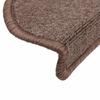 Step Mats 30 pcs. 56 x 17 x 3 cm Coffee Brown Semi Round
