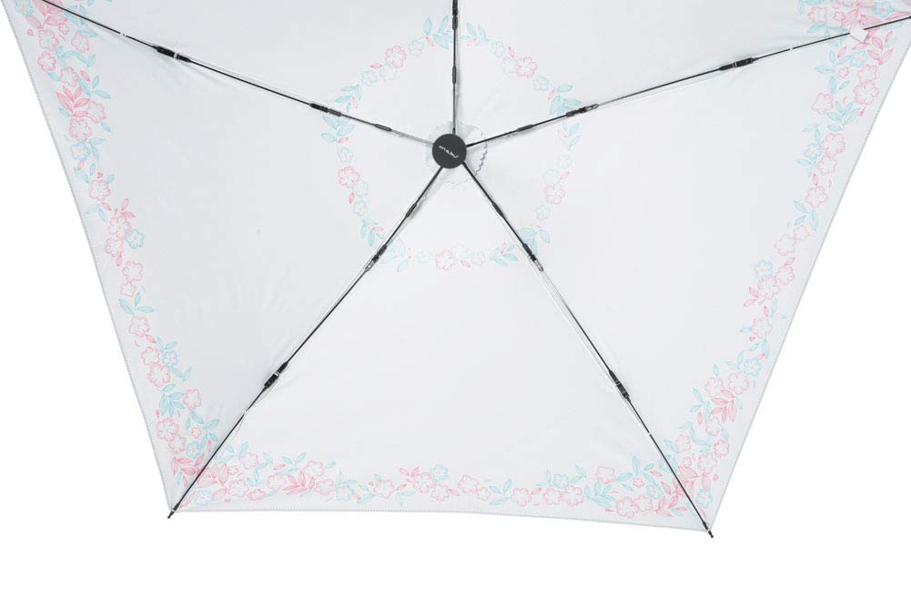 mabu Folding Light 5 Ultra Carbon Fiber Rib Compact Flower Light UV Lightweight For Both Sunny and Rainy For Folding Umbrella, Shielding/Heat