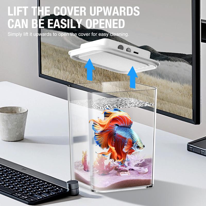 Desktop Fish Tank,  Aquarium, Lazy Person, No Water Change, Self Circulating Ecological Fish Tank, Living Room, Small Ecologi