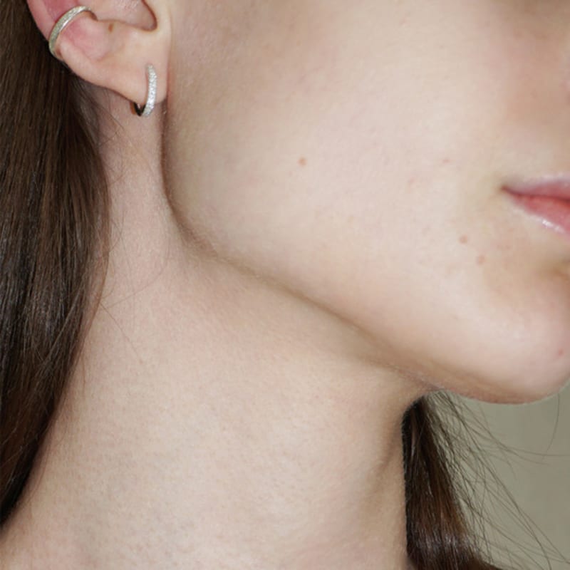 OURPIERRE GRANITO EARCUFF M SILVER