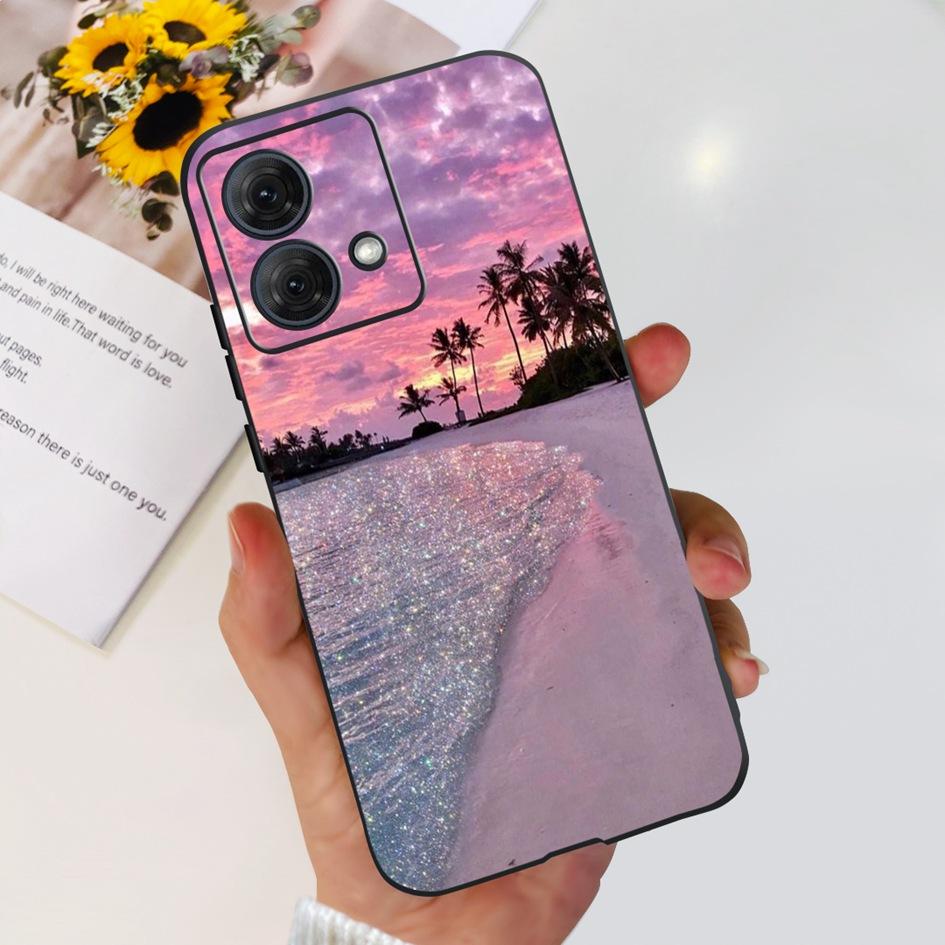 For Motorola Moto G84 5G Case 2023 New Stylish Butterfly Cat Slim Black Silicone Soft TPU Phone Cover For Moto G84 5G G 84 Coque