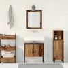 Wall Mounted Bathroom Furniture Set 2 pcs Brown Particleboard