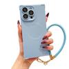 Oil injection right angle anti-drop magnetic mobile phone case is suitable for Apple 16PRO advanced sense 15 fine hole protective cover lanyard