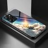 Priekš Xiaomi Poco X5 Pro 5G/Redmi Note 12 Pro Speed 5G mobilā tālruņa maciņš Rūdīts stikls+PC+TPU Zvaigžņotas debesis raksts Tālruņa vāciņš