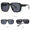 Flat Top Men's Mirror Shades One Piece UV400 Eyewear New Square Sunglasses