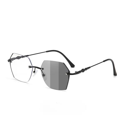 Frameless Cut-edge Color-changing Anti-blue Light Glasses for Women Can Be Equipped with Prescription Glasses Frames Without Frames