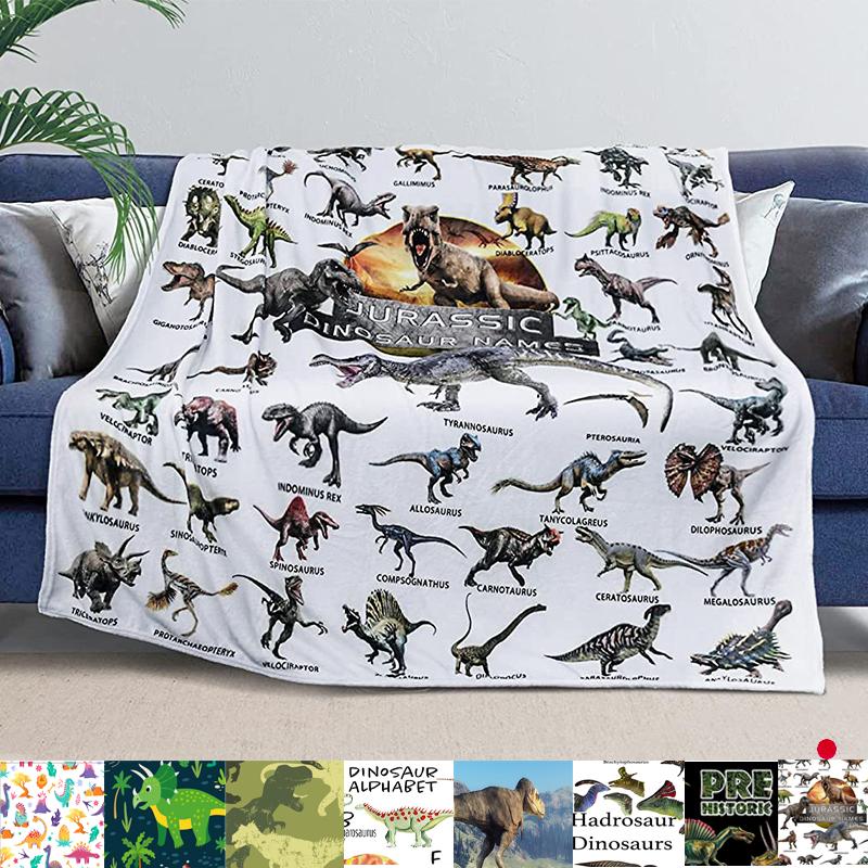 Park Dinosaur Jurassic Blanket Flannel Winter Bed Sofa Blanket Room Decoration