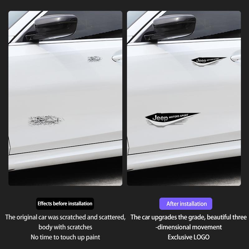 4Pcs Car Sticker Styling Metal 3D Logo Badge Decal Sticker For Jeep Grand Cherokee Wrangler Gladiator Compass Renegade Wagoneer ALM1