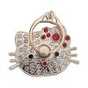 Fingerringhalterung Drehbar Cartoon Strass Anti-Fall 360-Grad Kitty Metall Handyhalter