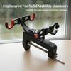 Clamp-on Rod Holder Adjustable Double Fishing Stable for Anglers
