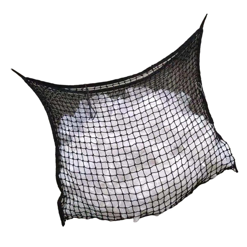 Horse Feeding Net Convenient Stall Mounted Mesh Bag Adjustable Size for Healthier Grazing Horses Goat Stall Trailer